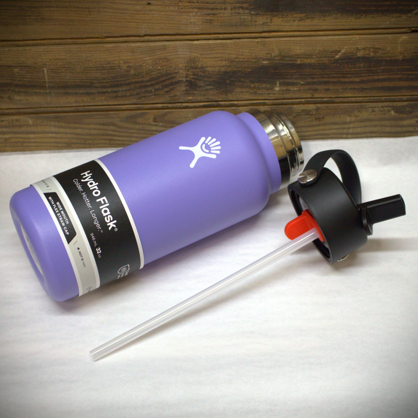 32oz Hydro Flask Wide Mouth Bottle w/ Flex Straw Cap