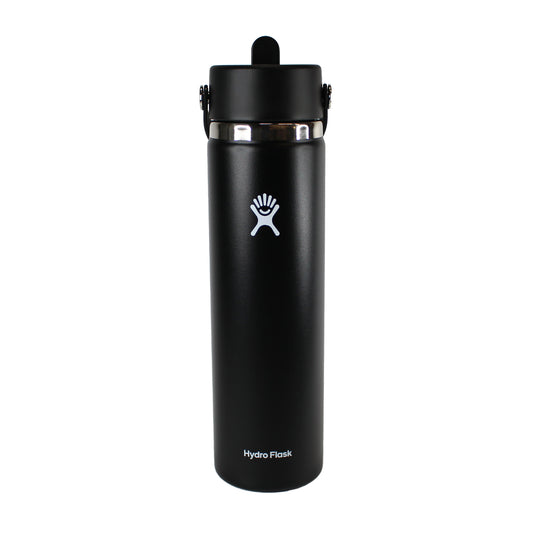 24oz Hydro Flask Custom Engraved Wide Mouth Bottle w/ Flex Straw Cap