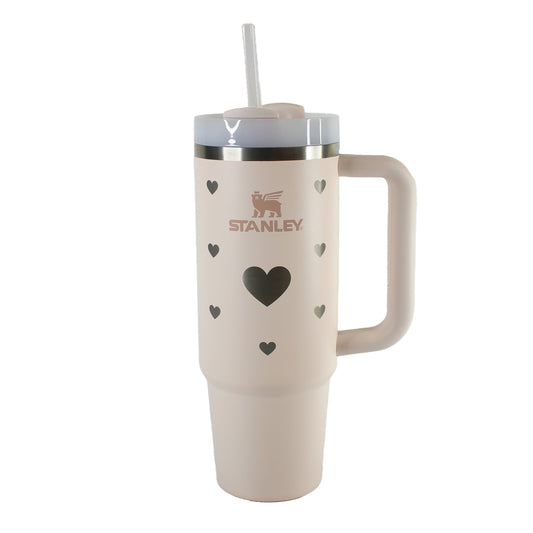 Valentine 30oz Stanley Engraved Tumbler Sweetheart Collection | Heart, Cherry Bow, & Teddy Bear Design